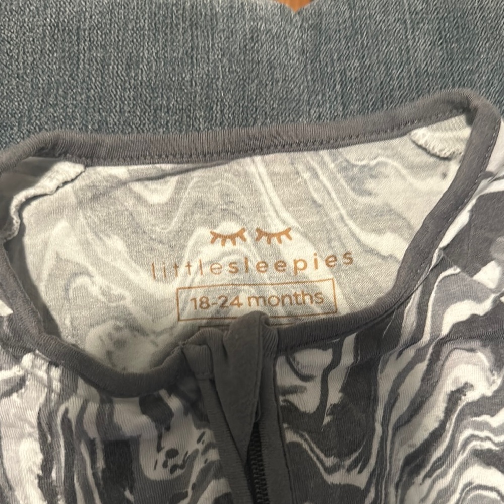 Little Sleepies Marble Patterned Baby Onesie